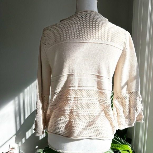 Size M Ann Taylor Loft Knit Cotton Top Light Sweater Medium - Picture 2 of 7